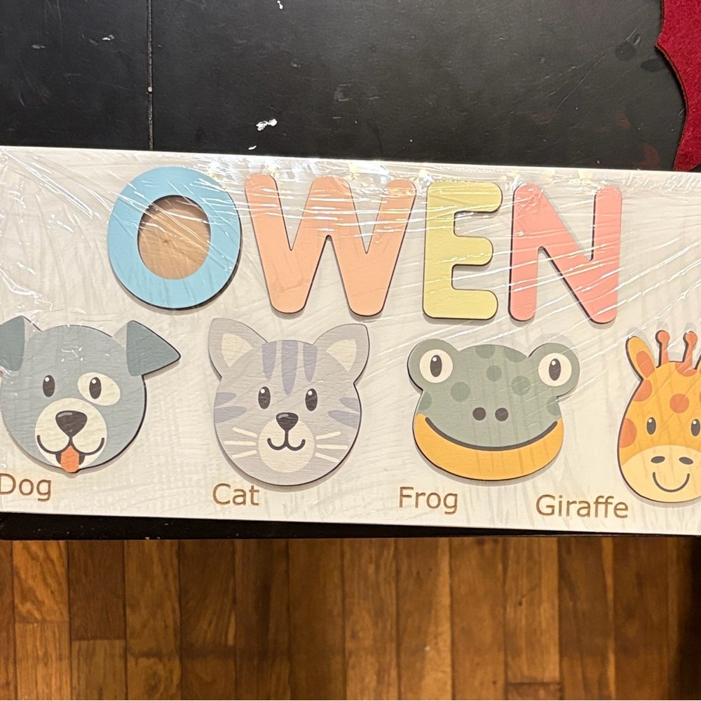 Colorful Animal Name Puzzle for Kids